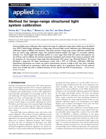 Method For Large-range Structured Light System Calibration