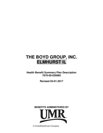 THE BOYD GROUP, INC. ELMHURST IL - Gerber Collision & Glass