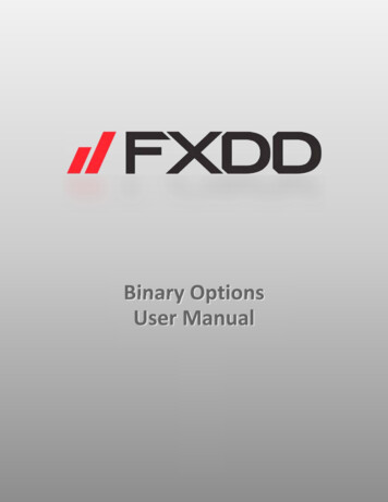 Binary Options User Manual - FXDD
