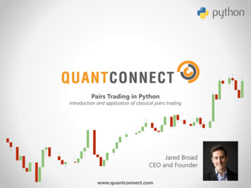 Pairs Trading In Python - Interactive Brokers LLC
