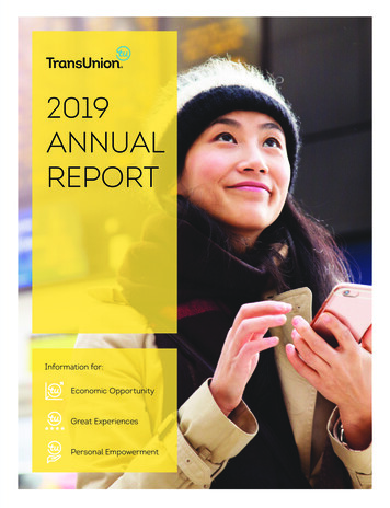 2019 ANNUAL REPORT - TransUnion