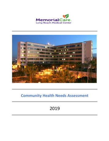 Community Health Needs Assessment - MemorialCare