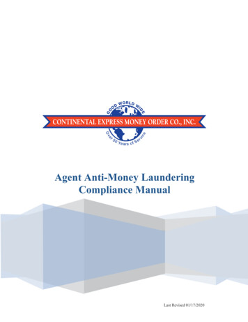 Agent Anti-Money Laundering Compliance Manual