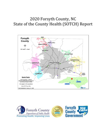 2020 Forsyth County, NC State Of The County Health (SOTCH) Report