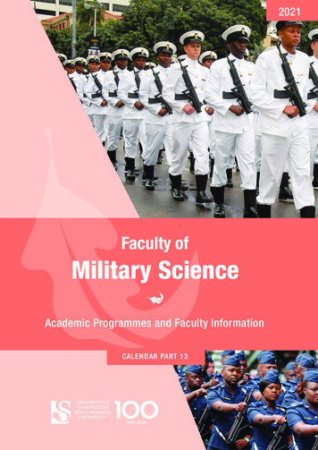 Faculty Of Military Science - Stellenbosch University