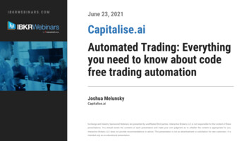 June 23, 2021 Capitalise.ai Automated Trading . - IBKR Webinars