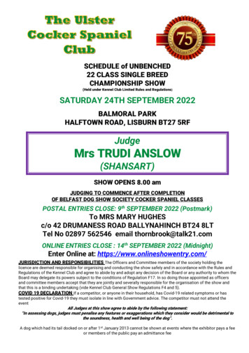 Judge Mrs TRUDI ANSLOW - Onlineshowentry 
