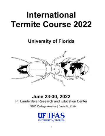 International Termite Course 2022 - Conference.ifas.ufl.edu