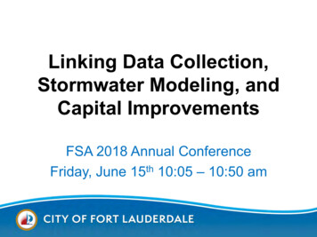 Linking Data Collection, Stormwater Modeling, And Capital Improvements