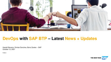 DevOps With SAP BTP - Latest News And Updates