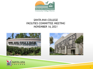 Santa Ana College Facilities Committee Meeting November 16, 2021