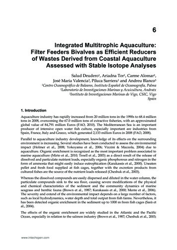 Integrated Multitrophic Aquaculture: Filter Feeders . - IntechOpen