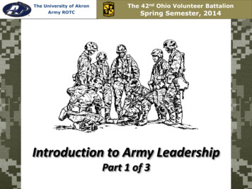 Introduction To Army Leadership - University Of Akron