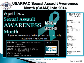 USARPAC Sexual Assault Awareness Month (SAAM) Info 2014