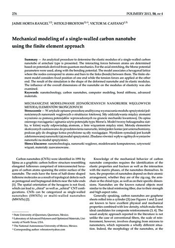 Mechanical Modeling Of A Single-walled Carbon Nanotube Using The Finite .