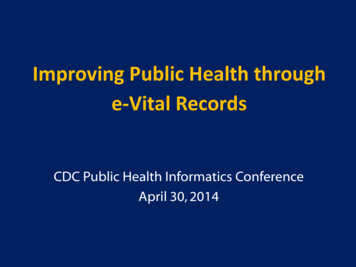 Improving Public Health Through E-Vital Records