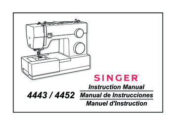 Instruction Manual 4443 / 4452 - SINGER