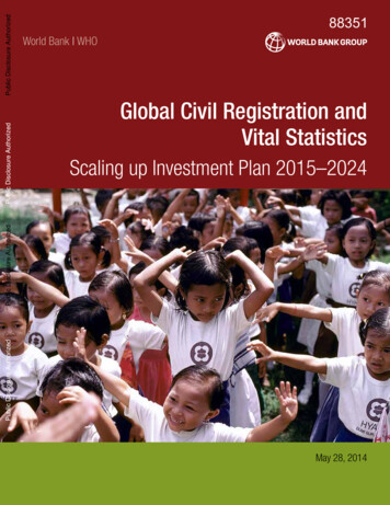 Global Civil Registration And Vital Statistics - World Bank