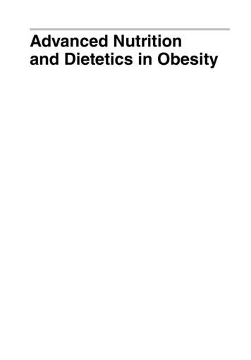 Advanced Nutrition And Dietetics In Obesity - Cpncampus 