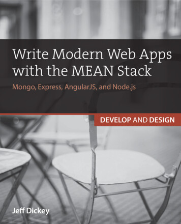 Write Modern Web Apps With The MEAN Stack - Pearsoncmg 