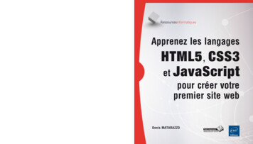 Apprenez Les Langages HTML5, CSS3 Et JavaScript Pour Créer . - Fnac