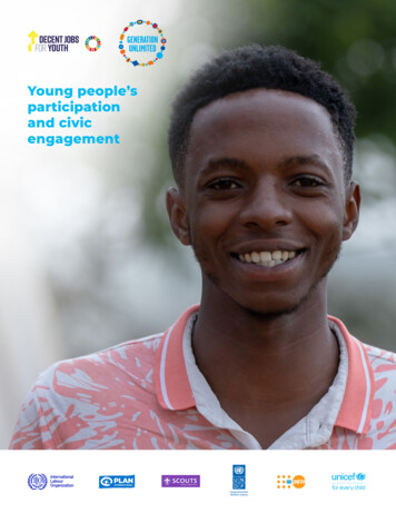 Young People's Participation And Civic Engagement - UNICEF