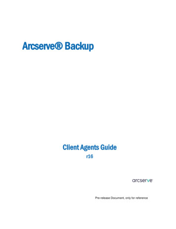Client Agents Guide - Documentation.arcserve 