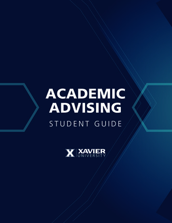 ACADEMIC ADVISING - Xavier University
