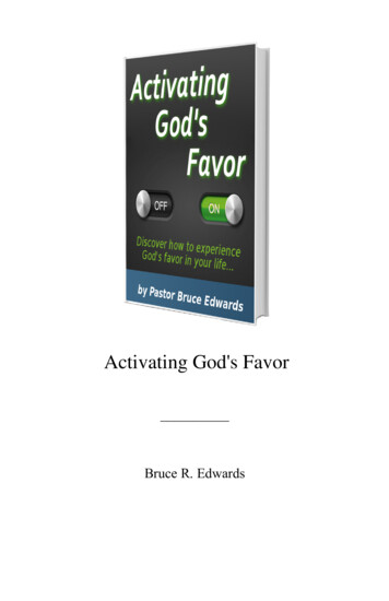 Activating God's Favor Growing In God's Favor