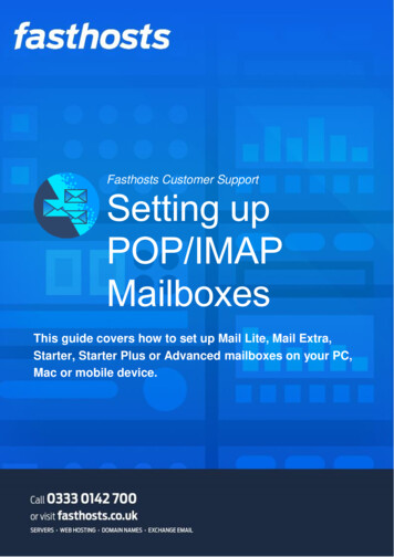 Setting Up POP/IMAP Mailboxes - Fasthosts