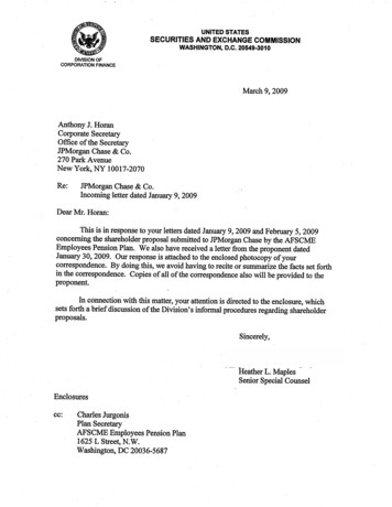 JPMorgan Chase & Co.; Rule 14a-8 No-action Letter - SEC.gov