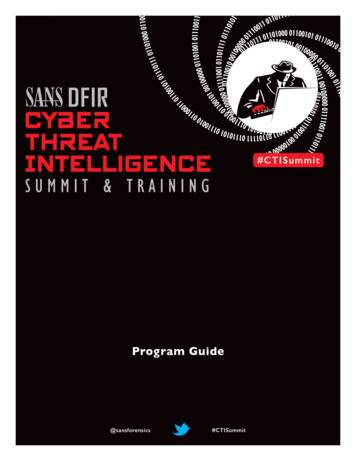 Program Guide - SANS Institute