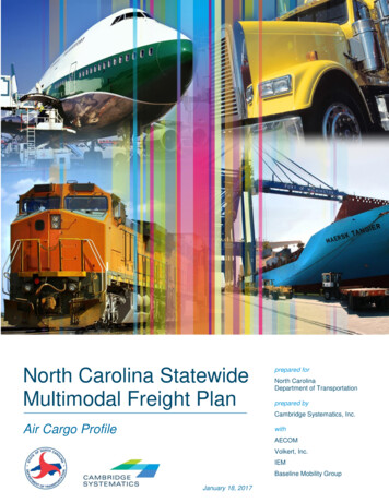 North Carolina Statewide Multimodal Freight Plan - NCDOT