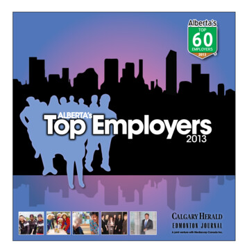 Top Employers AlbertA's - Canada's Top 100 Employers