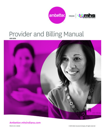 Provider And Billing Manual - Indiana
