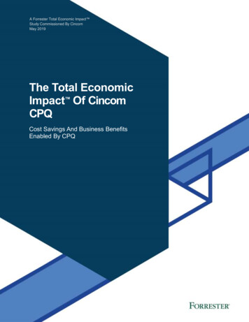 The Total Economic Impact Of Cincom CPQ