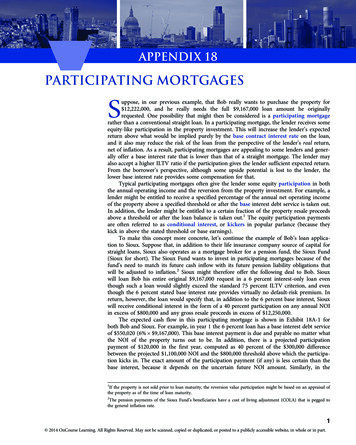 PARTICIPATING MORTGAGES S - Norm Miller