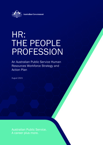 HR: THE PEOPLE PROFESSION - Australian Public Service Commission