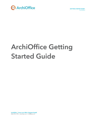ArchiOffice Getting Started Guide - BQE Software