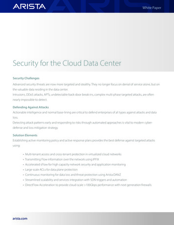 Security For The Cloud Data Center - Arista Networks
