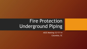 Fire Protection Underground Piping - CSRA SFPE