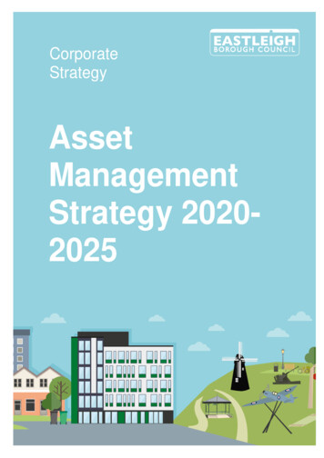 Asset Management Strategy 2020- 2025 - Eastleigh