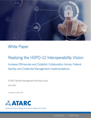White Paper Realizing The HSPD-12 Interoperability Vision - ATARC