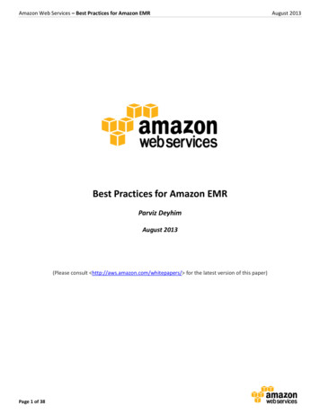 Amazon EMR Best Practices