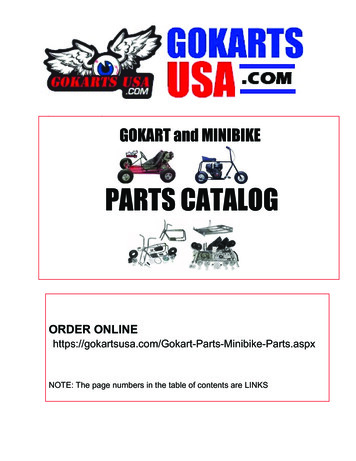 PARTS CATALOG - GoKarts USA Go Kart Mini Bike