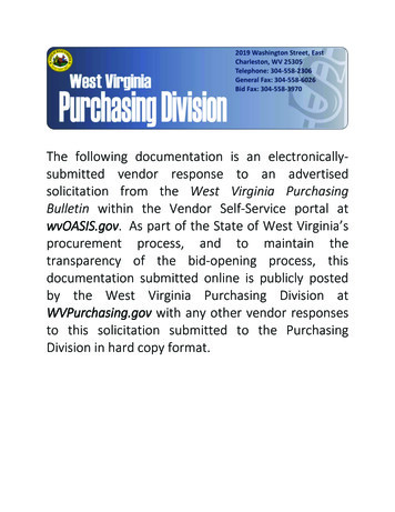The Following Documentation Is An Electronically - West Virginia