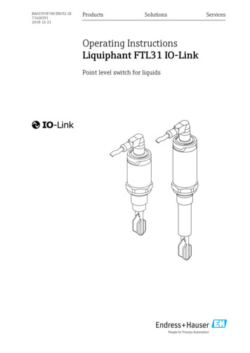 Liquiphant FTL31 IO-Link - Endress Hauser