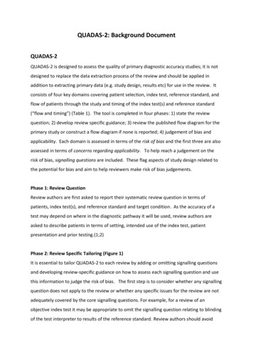 QUADAS-2: Background Document - University Of Bristol