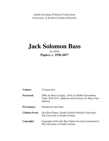 Jack Solomon Bass