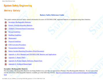 Battery Safety Reference Guide - White Sands Missile Range